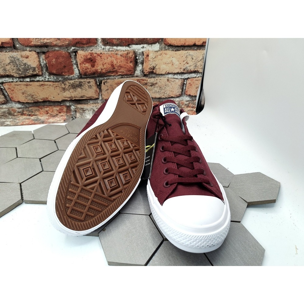 Converse All Star Chuck Taylor II Lunarlon Men's Sz 13 Wine White Sneakers Rare - Picture 11 of 11